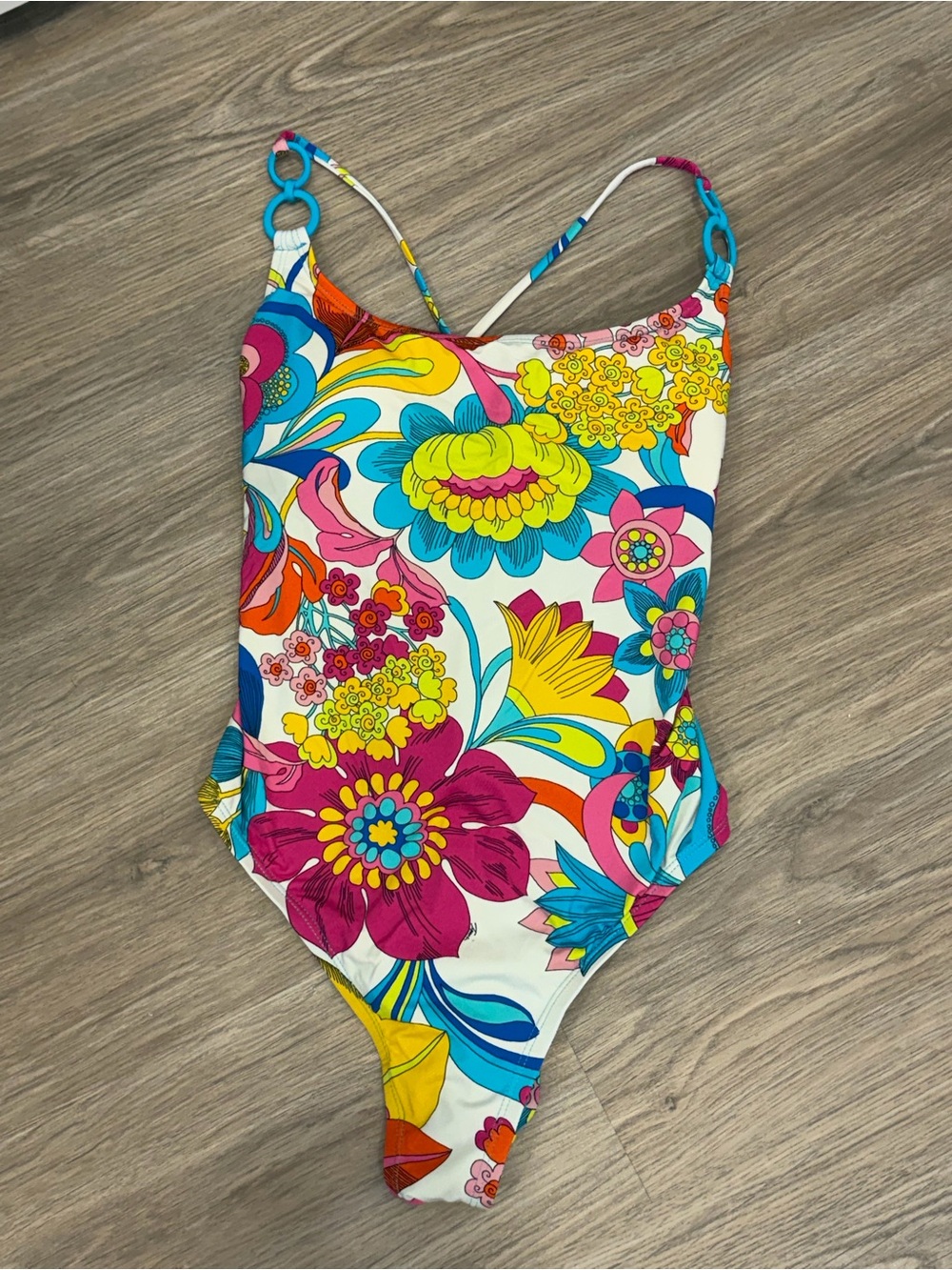 Floral One-Piece Swimsuit - Multicolor